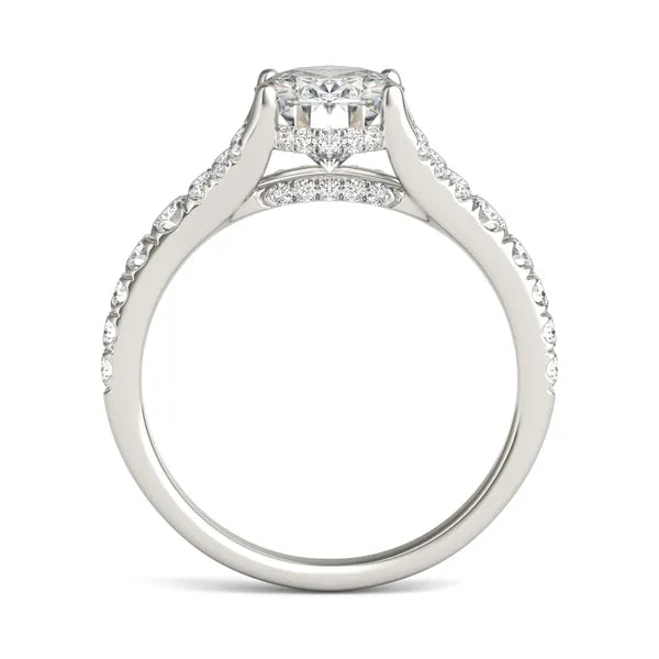 Oval Duet Engagement Ring