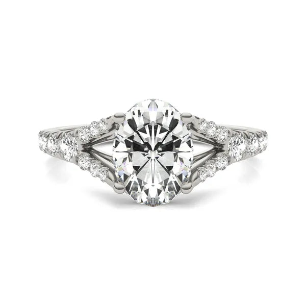 Oval Duet Engagement Ring