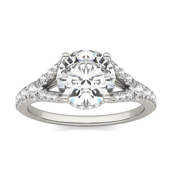 Round Brilliant Duet Engagement Ring