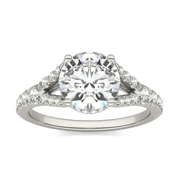 Round Brilliant Duet Engagement Ring