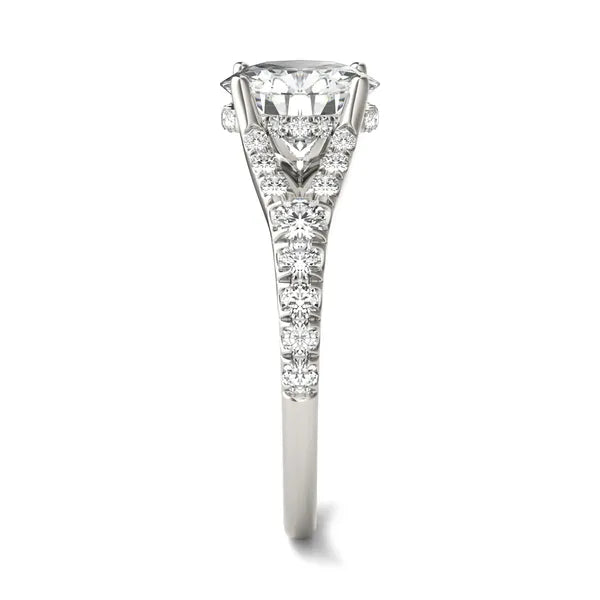 Round Brilliant Duet Engagement Ring