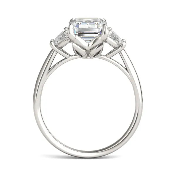 Emerald Signature Half Moon Three-Stone Engagement Ring