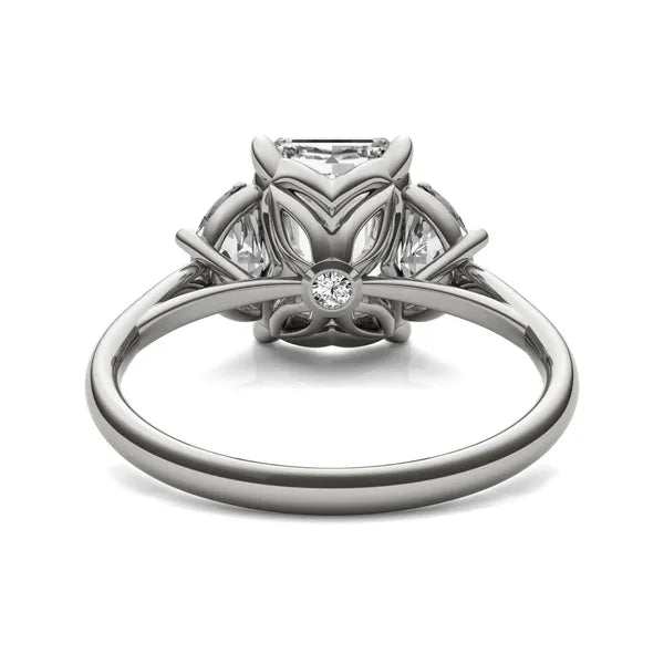 Emerald Signature Half Moon Three-Stone Engagement Ring