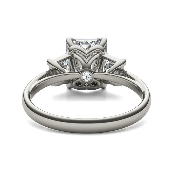 Emerald Signature Trapazoid Three-Stone Engagement Ring