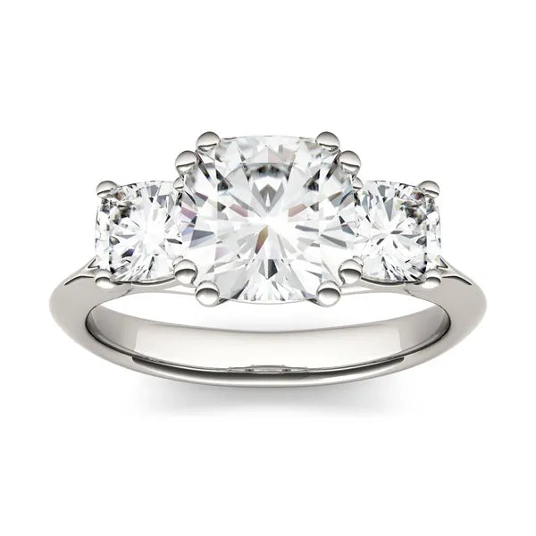 Cushion Trio Classic Engagement Ring