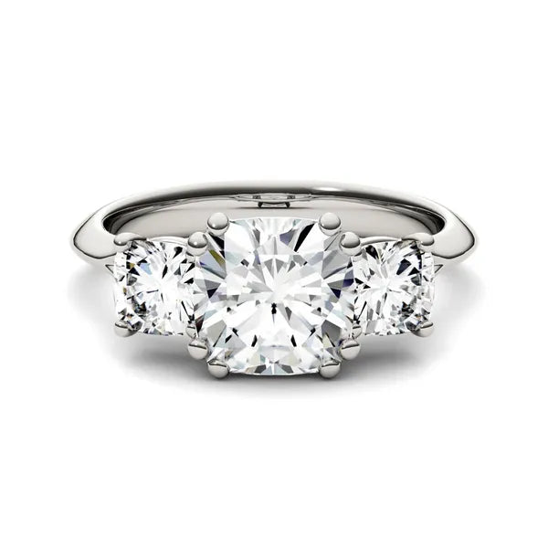 Cushion Trio Classic Engagement Ring
