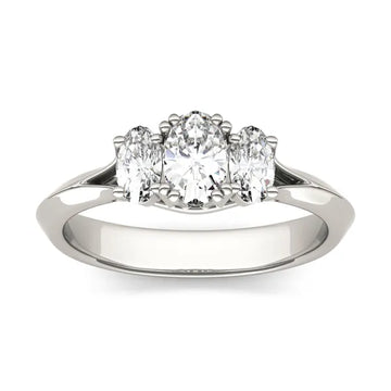 Oval Trinity Classic Engagement Ring