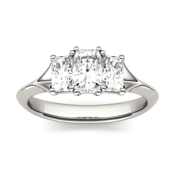 Radiant Trio Classic Engagement Ring
