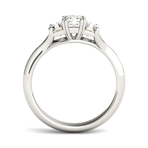 Radiant Trio Classic Engagement Ring