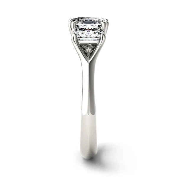 Radiant Trio Classic Engagement Ring