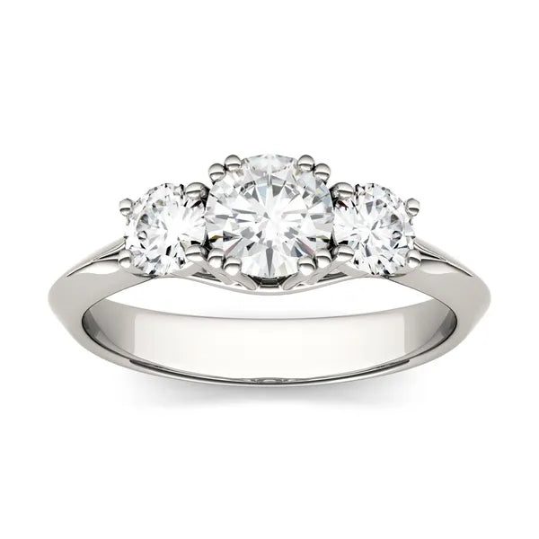 Round Brilliant Trio Classic Engagement Ring