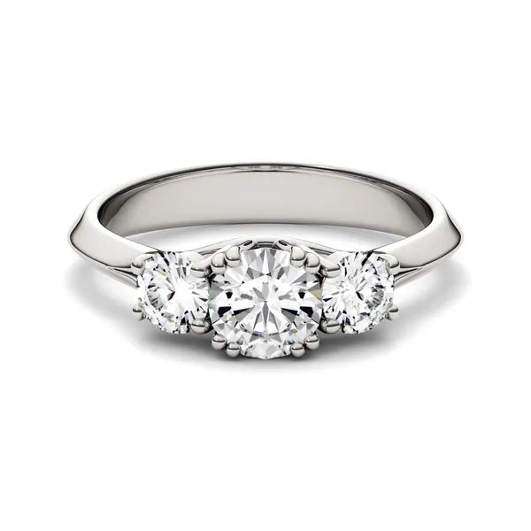 Round Brilliant Trio Classic Engagement Ring