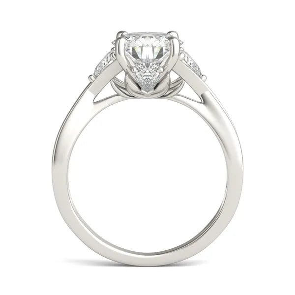 Round Brilliant Expressions Three-Stone Engagement Ring