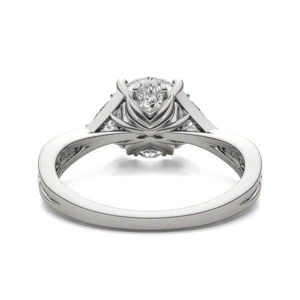 Round Radiant Trinity Spark Three-Stone Engagement Ring