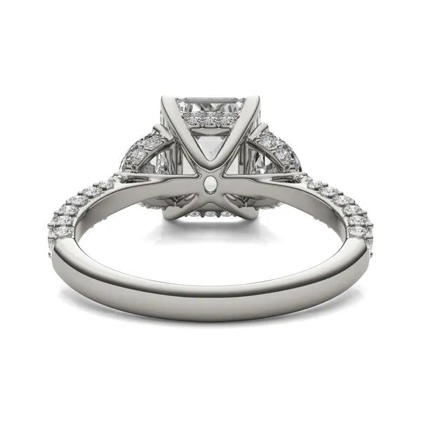 Emerald Lumina Three-Stone Engagement Ring
