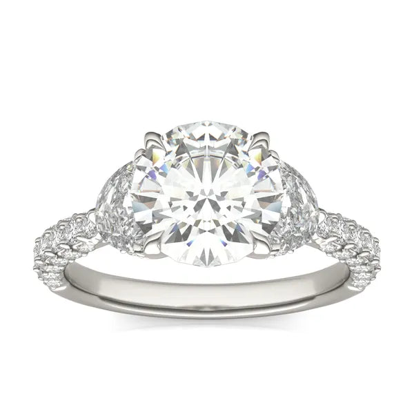 Round Eternal Brilliance Three-Stone Engagement Ring