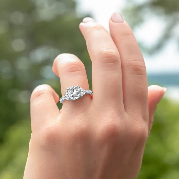 Round Eternal Brilliance Three-Stone Engagement Ring