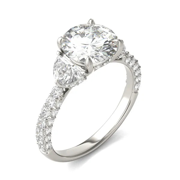 Round Eternal Brilliance Three-Stone Engagement Ring