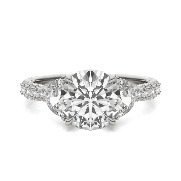 Round Eternal Brilliance Three-Stone Engagement Ring