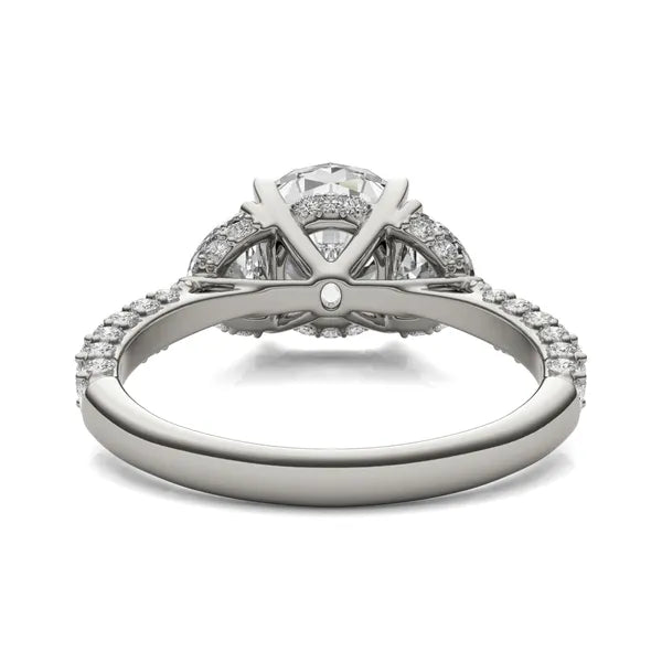 Round Brilliant Lumina Three-Stone Engagement Ring