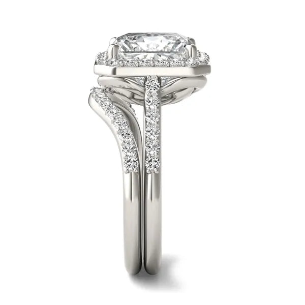 Radiant Signature Accented Halo Bridal Set