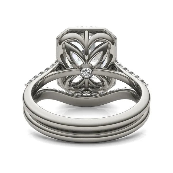 Radiant Signature Accented Halo Bridal Set