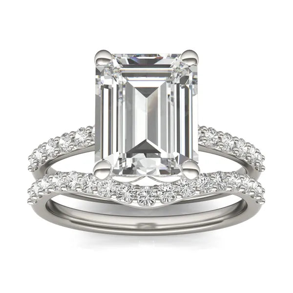 Emerald Signature Petite Side-Stone Bridal Set