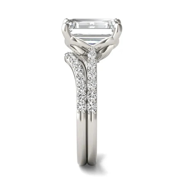 Emerald Signature Petite Side-Stone Bridal Set
