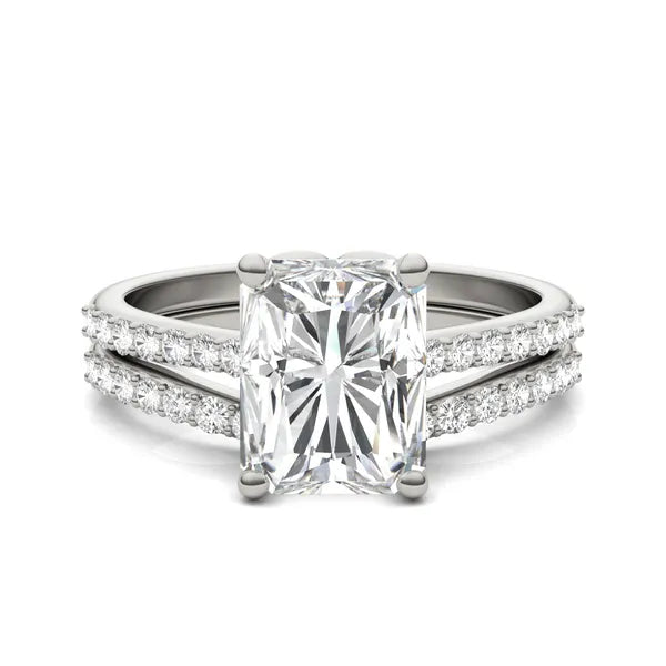Radiant Signature Petite Side-Stone Bridal Set