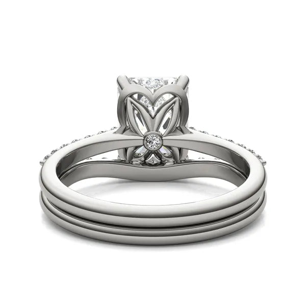 Radiant Signature Petite Side-Stone Bridal Set
