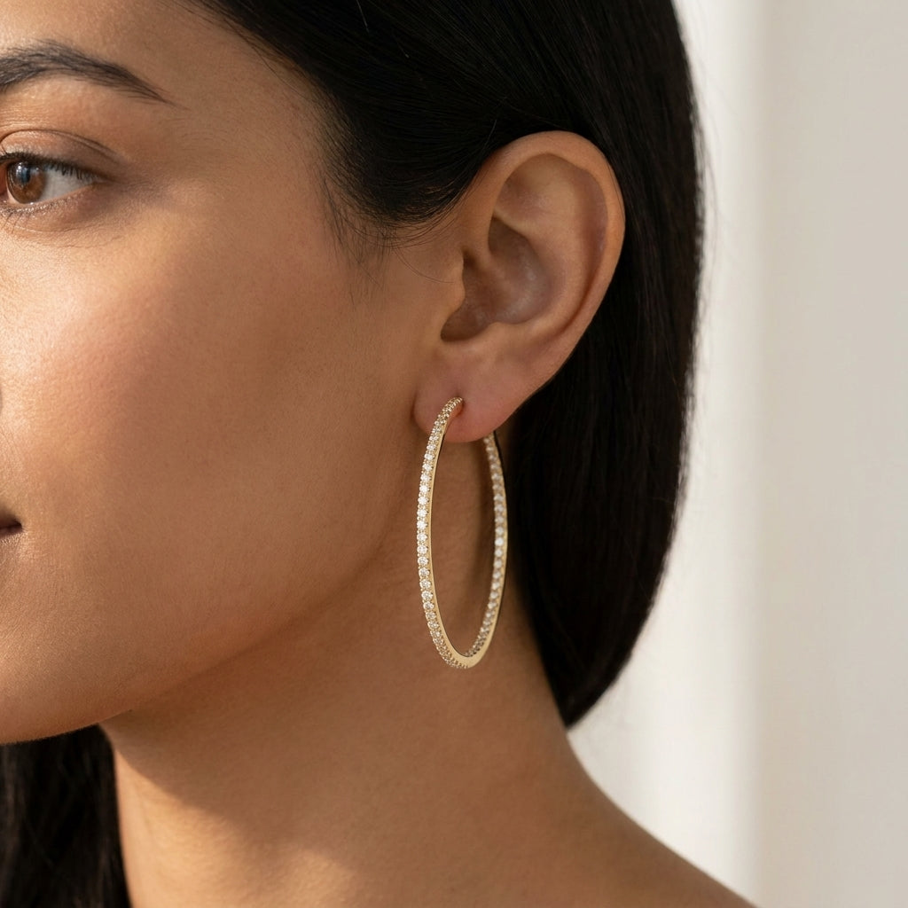 Meiara AI Lifestyle — Eve Airy Oval Hoop Earrings
