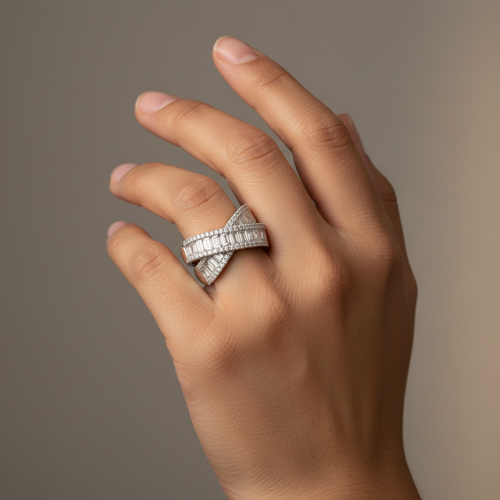 Meiara AI Lifestyle — Onyx Crossover Ring
