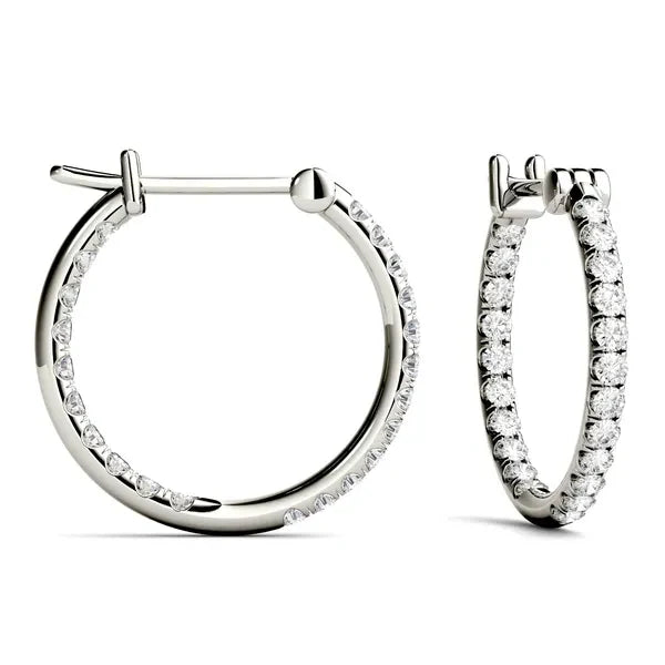 Aurora Inside-Out French Set Hoop Earrings view 2