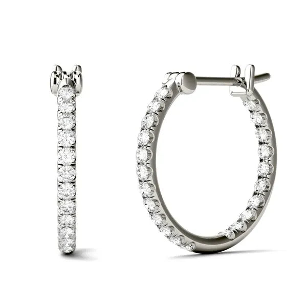 Aurora Inside-Out French Set Hoop Earrings view 3