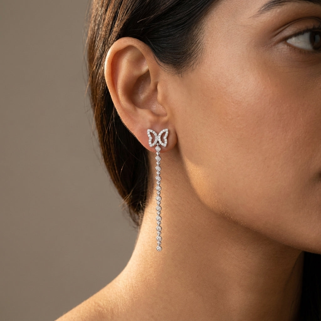 Meiara AI Lifestyle — Lume Butterfly Glow Drop Earrings