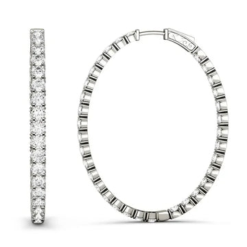 Celeste Ellipse Hoop Earrings view 1