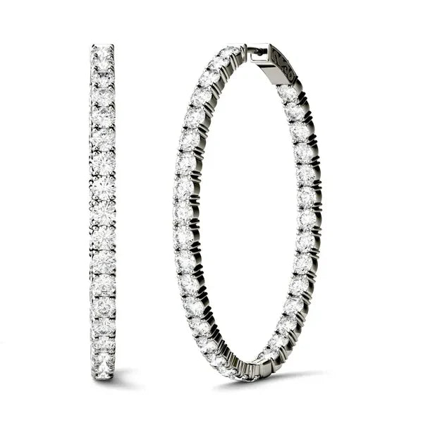 Celeste Ellipse Hoop Earrings view 3