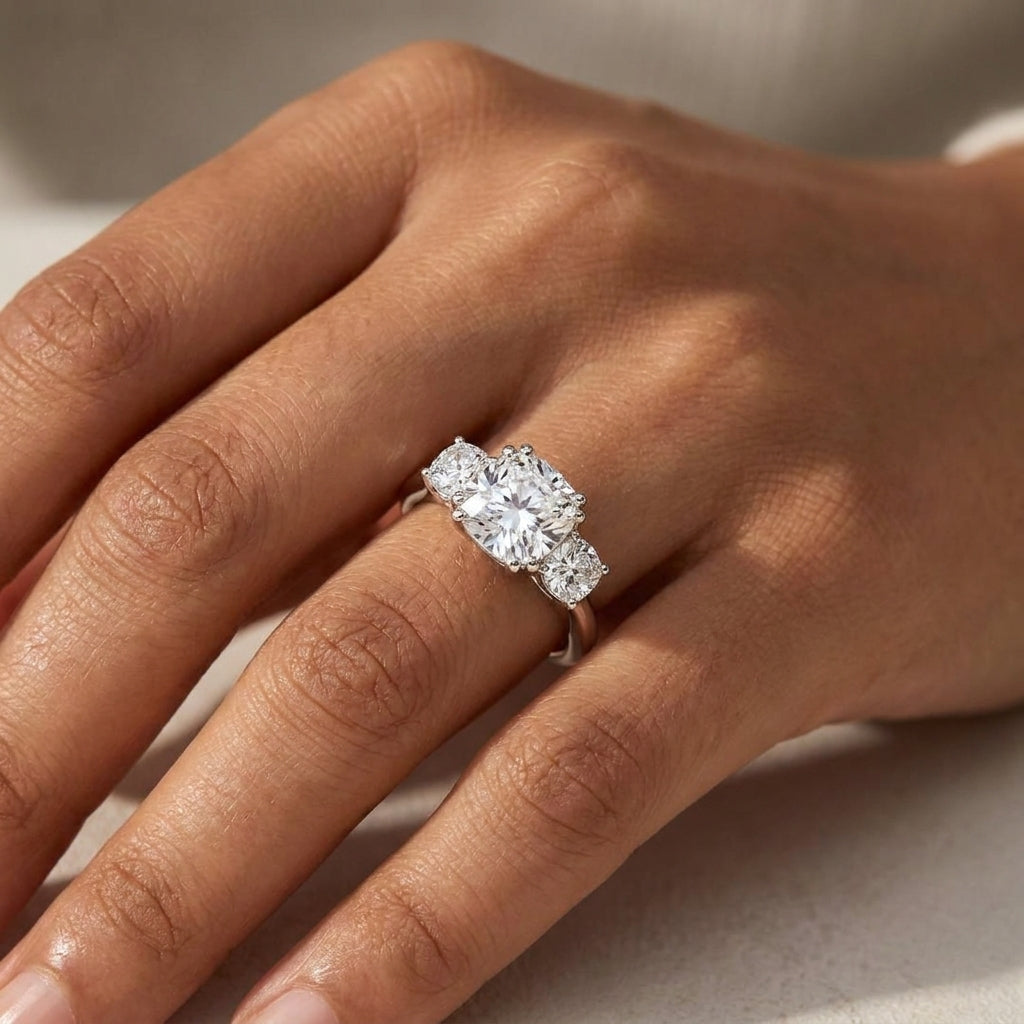 Meiara AI Lifestyle — Eve Cushion Classic Engagement Ring