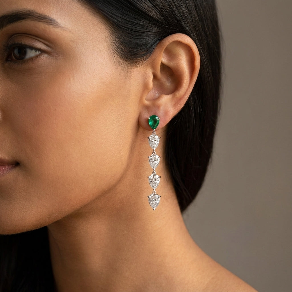 Meiara AI Lifestyle — Aria Emerald Drop Earrings
