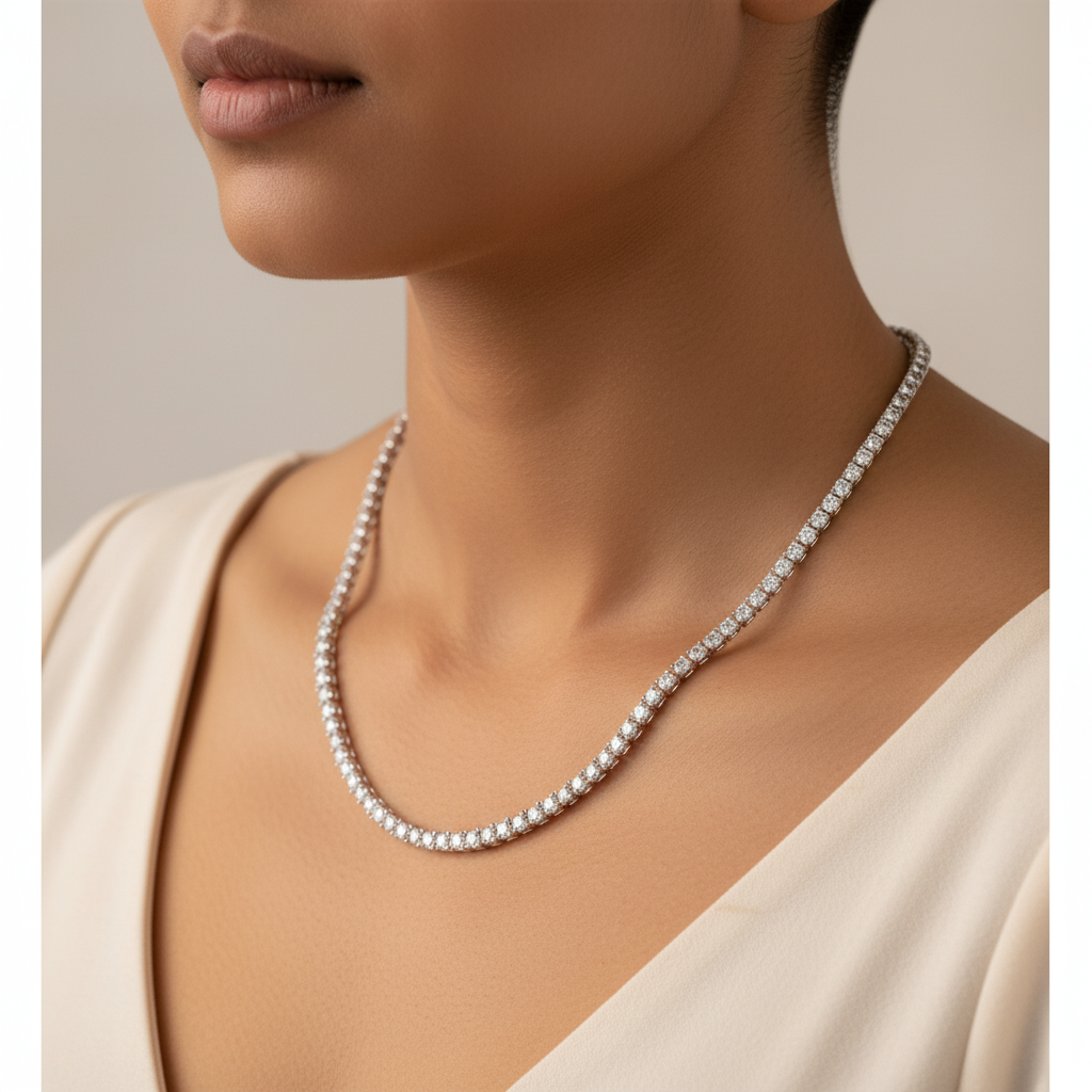 Meiara AI Lifestyle — Eve 22" Tennis Necklace