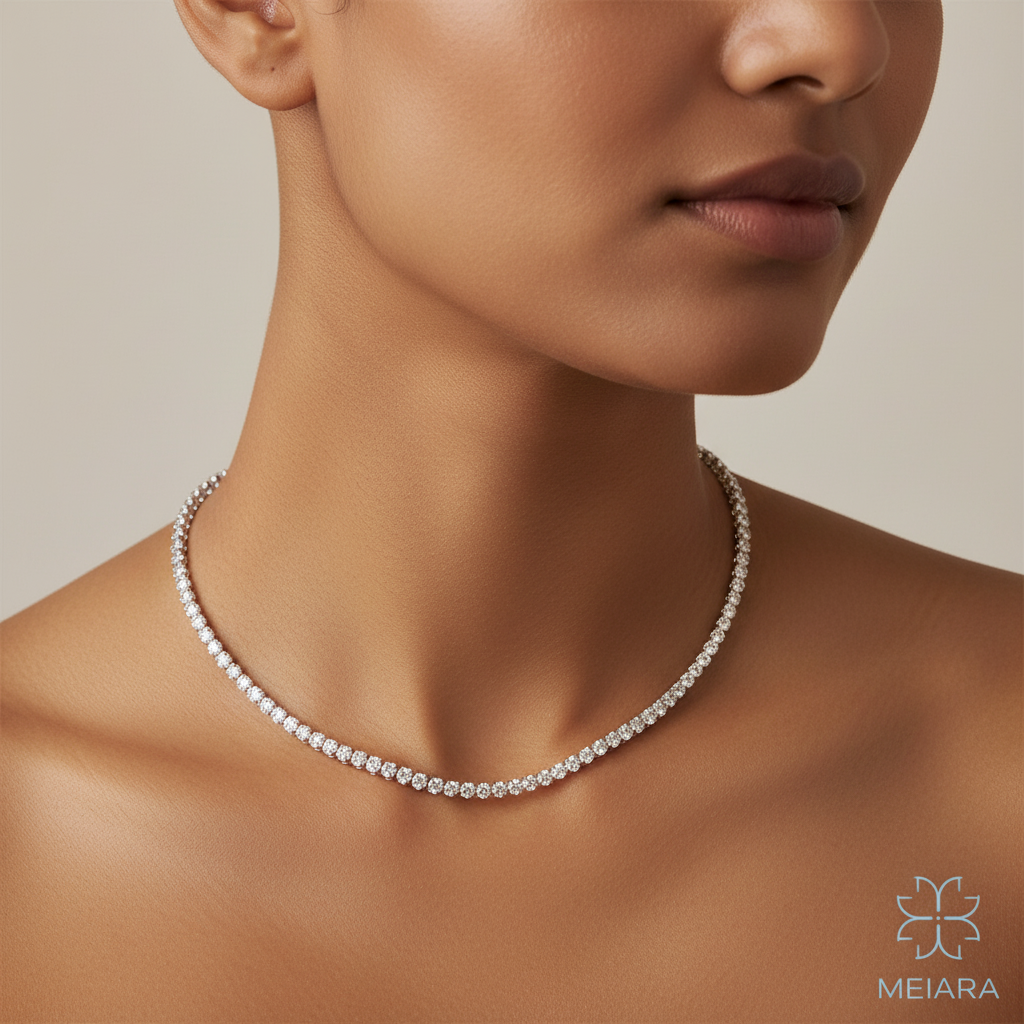 Meiara AI Lifestyle — Eve Heart Tennis Necklace