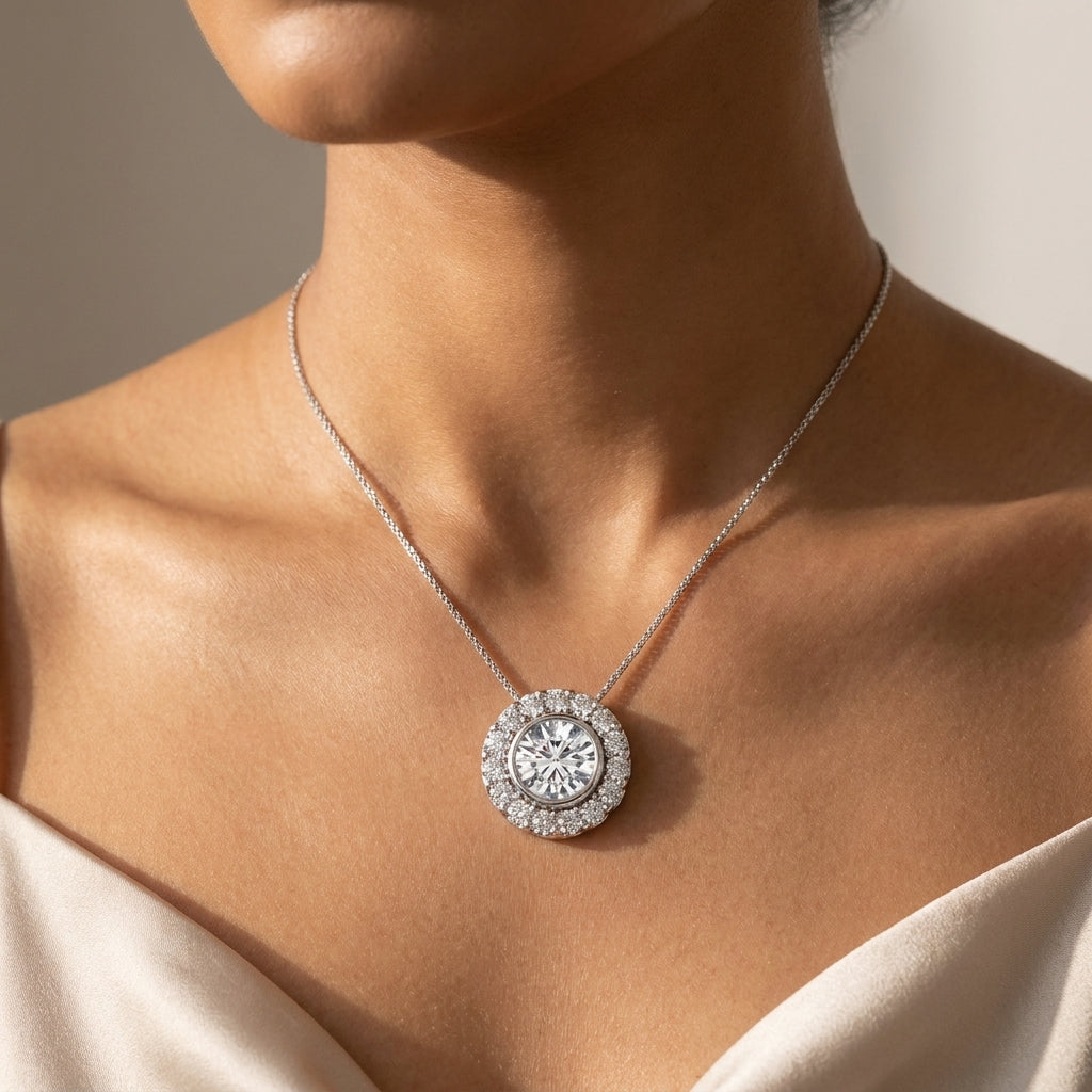 Meiara AI Lifestyle — Eve Radiant Round Cut Pendant