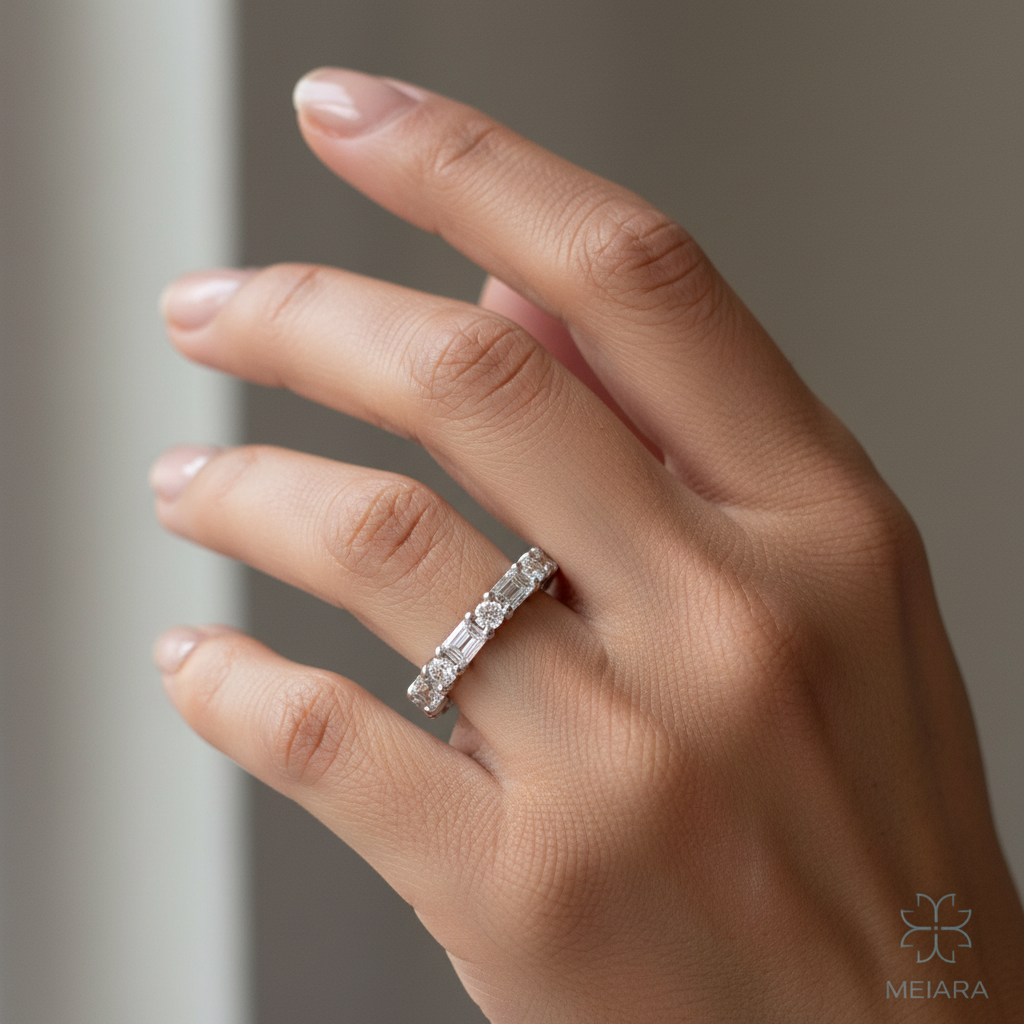 Meiara AI Lifestyle — Eve Side-by-Side Eternity Band