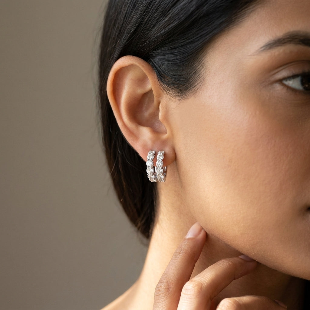 Meiara AI Lifestyle — Eve VVS1 Huggie Hoop Earrings