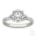 Eve Oval Twisted Side-Stone Engagement Ring