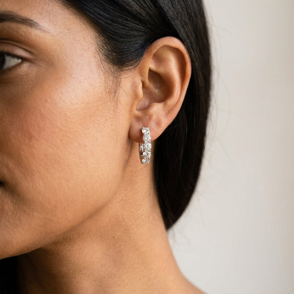 Meiara AI Lifestyle — Eve Five Stone Hoop Earrings
