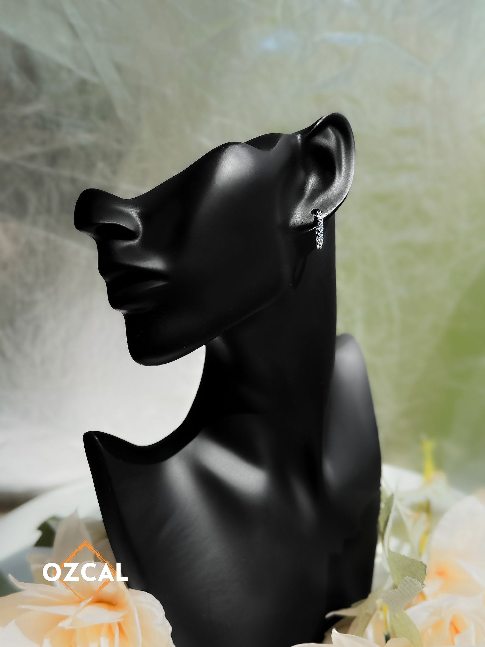 VVS1 Moissanite Huggie Hoop Earrings: 925 Sterling Silver