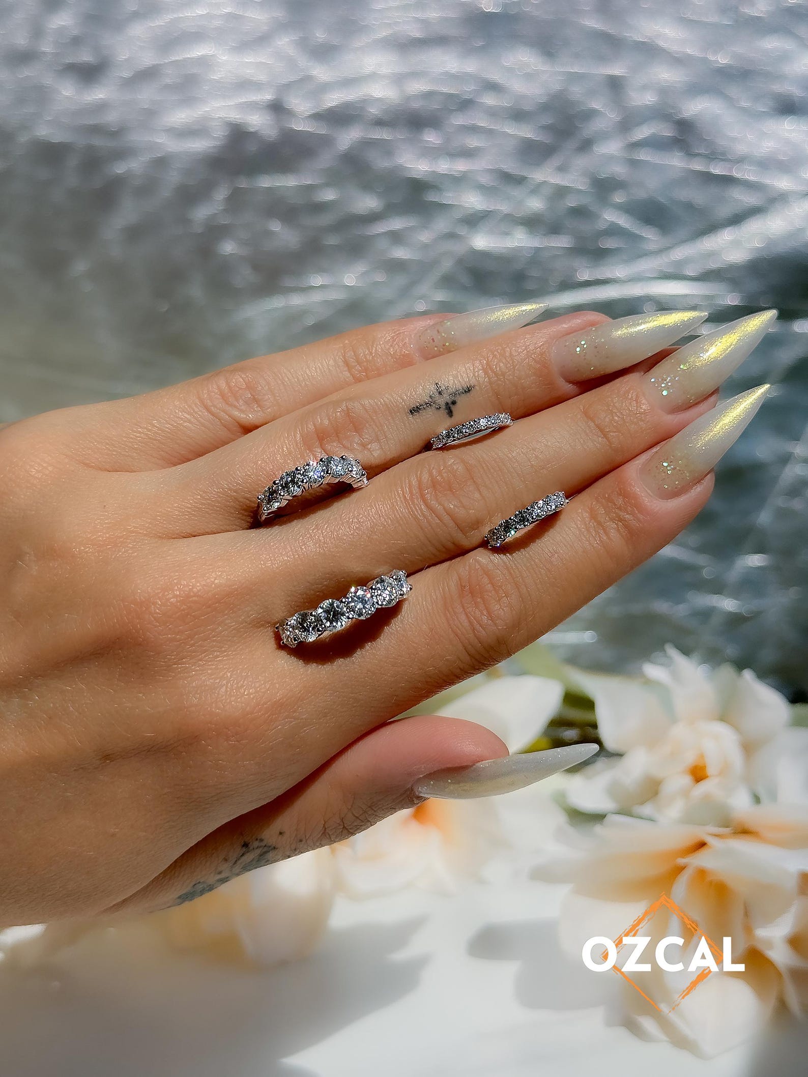 VVS1 Moissanite Huggie Hoop Earrings: 925 Sterling Silver