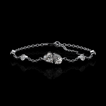 Certified 2 CT Moissanite Bracelet: Sterling Silver, 18K Gold Plated