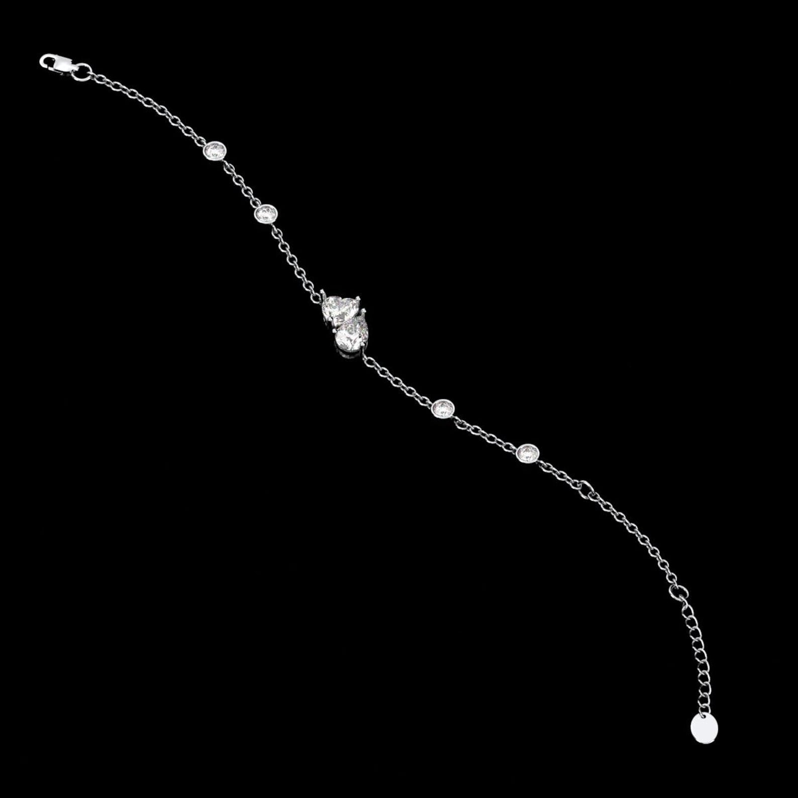 Certified 2 CT Moissanite Bracelet: Sterling Silver, 18K Gold Plated